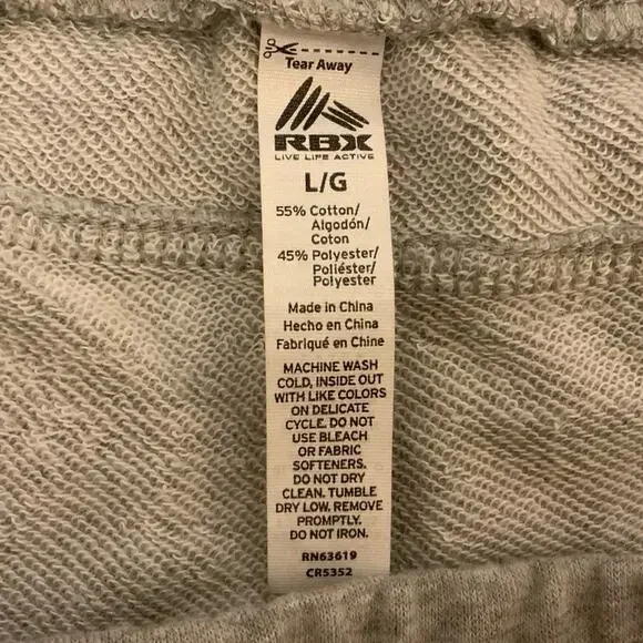 NWOT RBX Womens French Terry Elastic Waistband Shorts Size Large!! - Picture 5 of 7